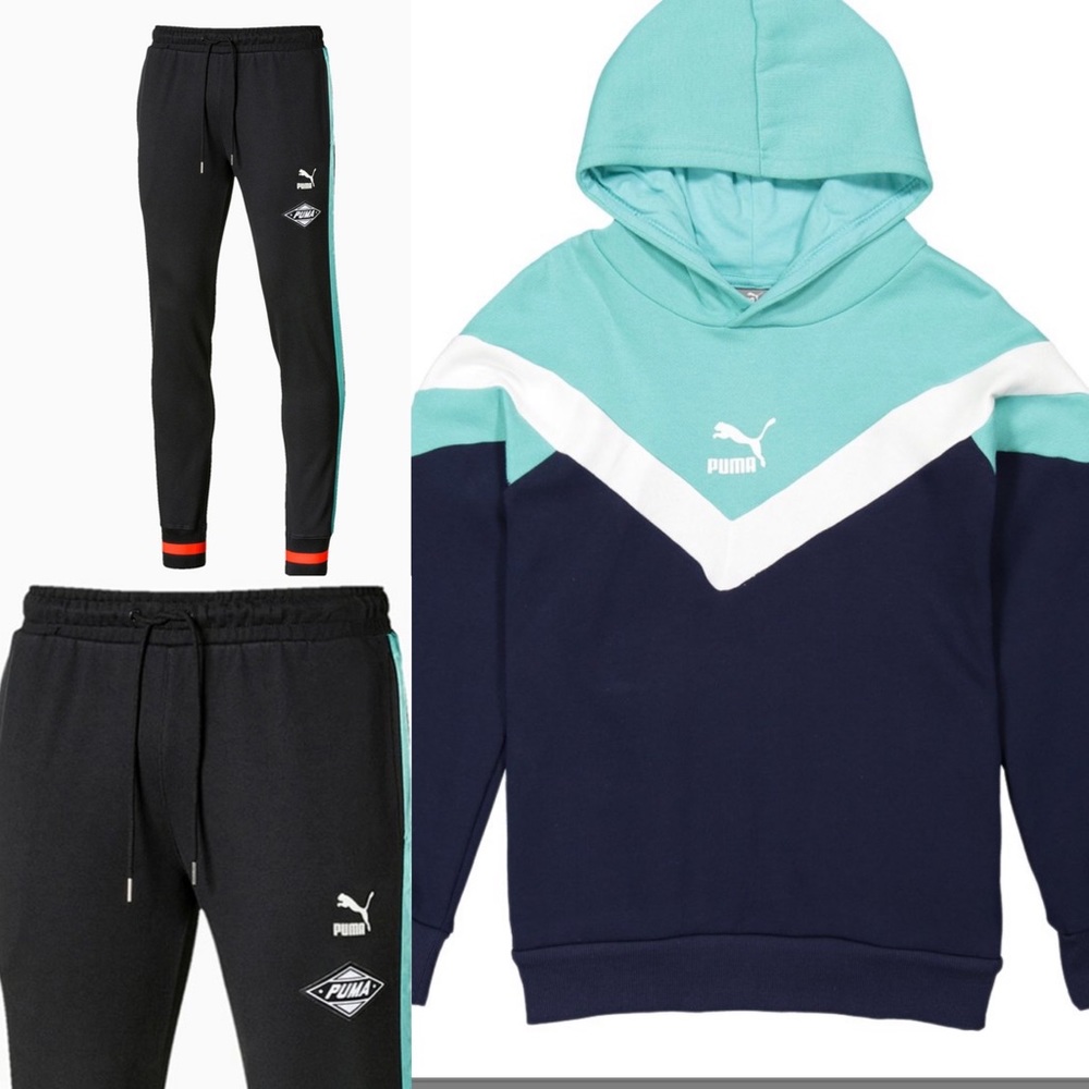 Boys PUMA SET Peacoat Block MCS Pack Fleece Hoodie /Joggers